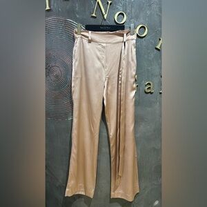 Scandinavian silk Tan Wide Leg Women's Pants size EU 36 NWOT